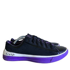 Converse Chuck Taylor All Star Low Black Purple Unisex Shoe Size 6.5 or 8.5 #649